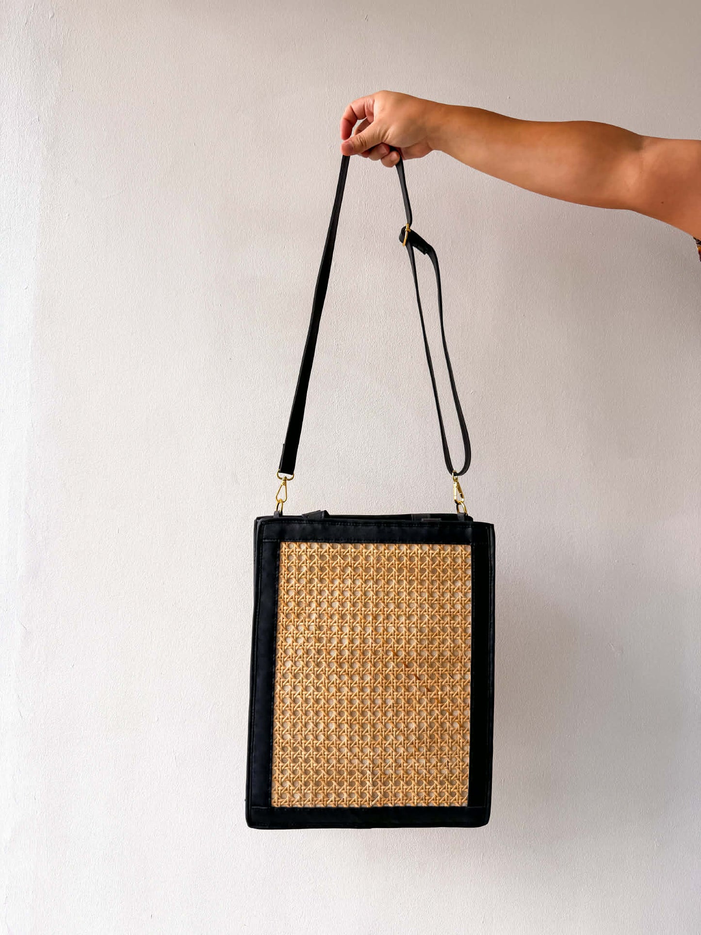 Lakbay (Black) | Male Rattan Tote Bag