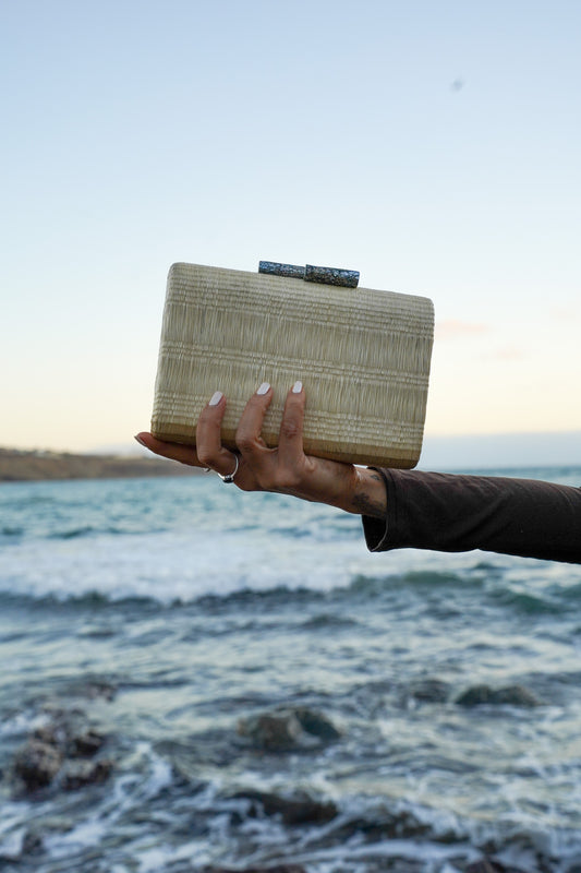 Clutch Bag (Buri Palm) - Cream