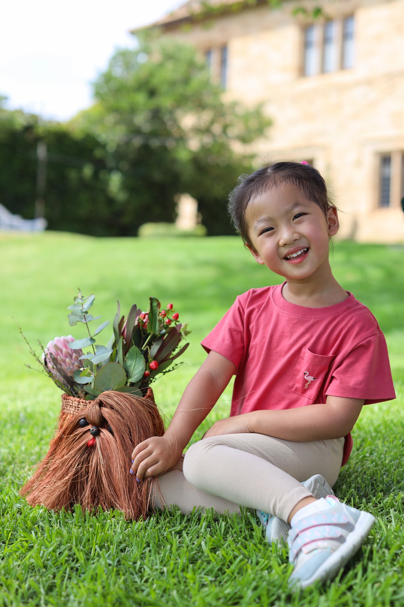 Brown Shih Tzu Puppy Abaca Animal Planter | The Pino Collection