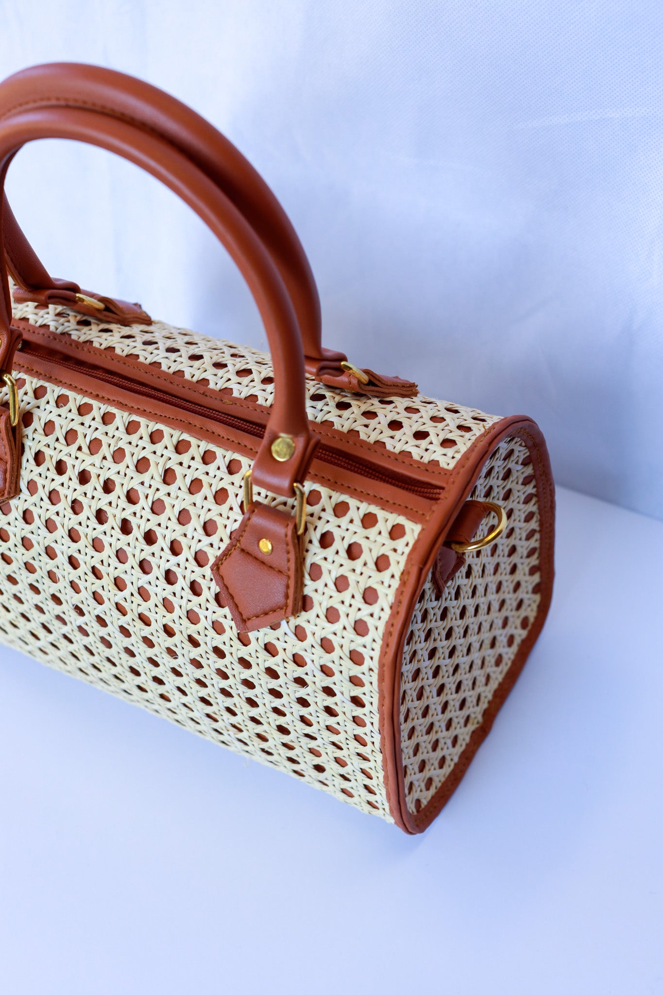 Julia | Solihiya Handbag (Beige & Caramel) | The Pino Collection