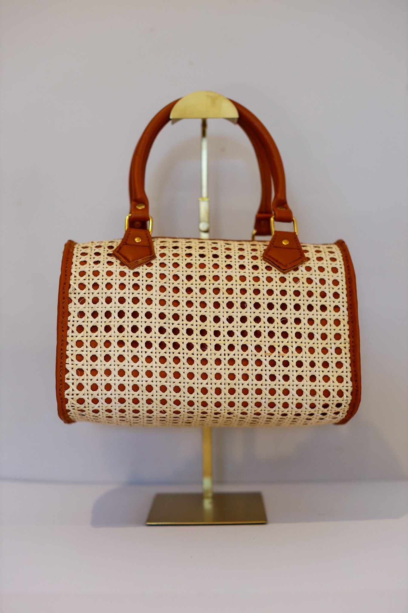 Julia | Solihiya Handbag (Beige & Caramel) | The Pino Collection