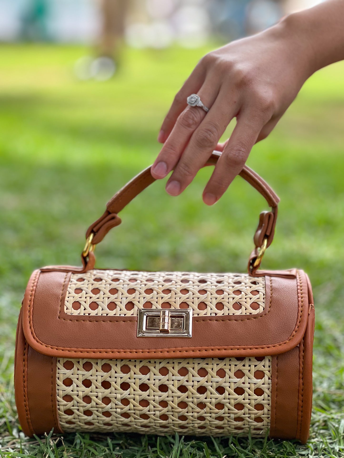 Luna | Solihiya Luxe Handbag (Tangerine) | The Pino Collection