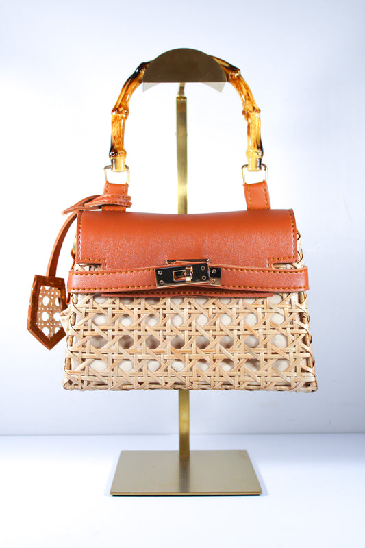 Isabel | Solihiya Luxe Handbag (Tangerine) | The Pino Collection
