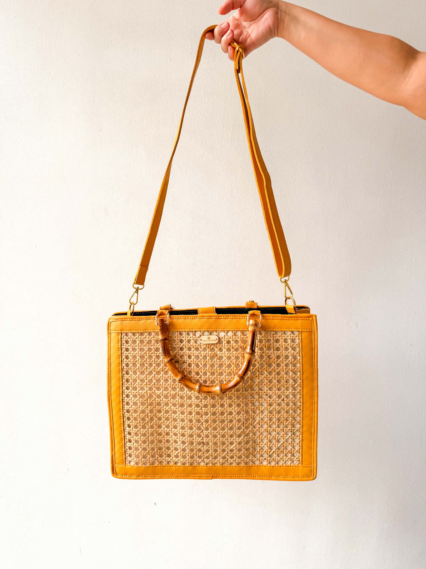 Yari (Mustard Yellow) | Solihiya Rattan Office Bag