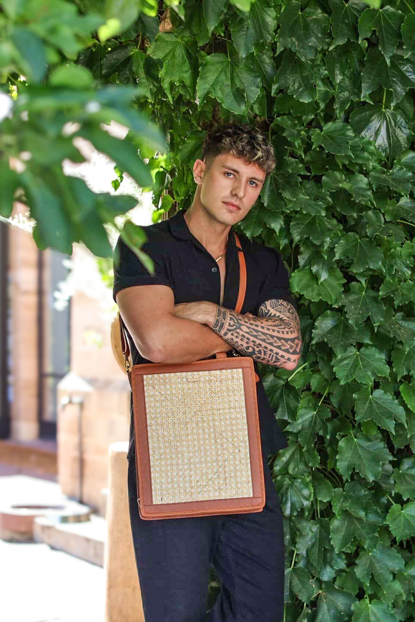 Lakbay (Tan) | Male Rattan Tote Bag