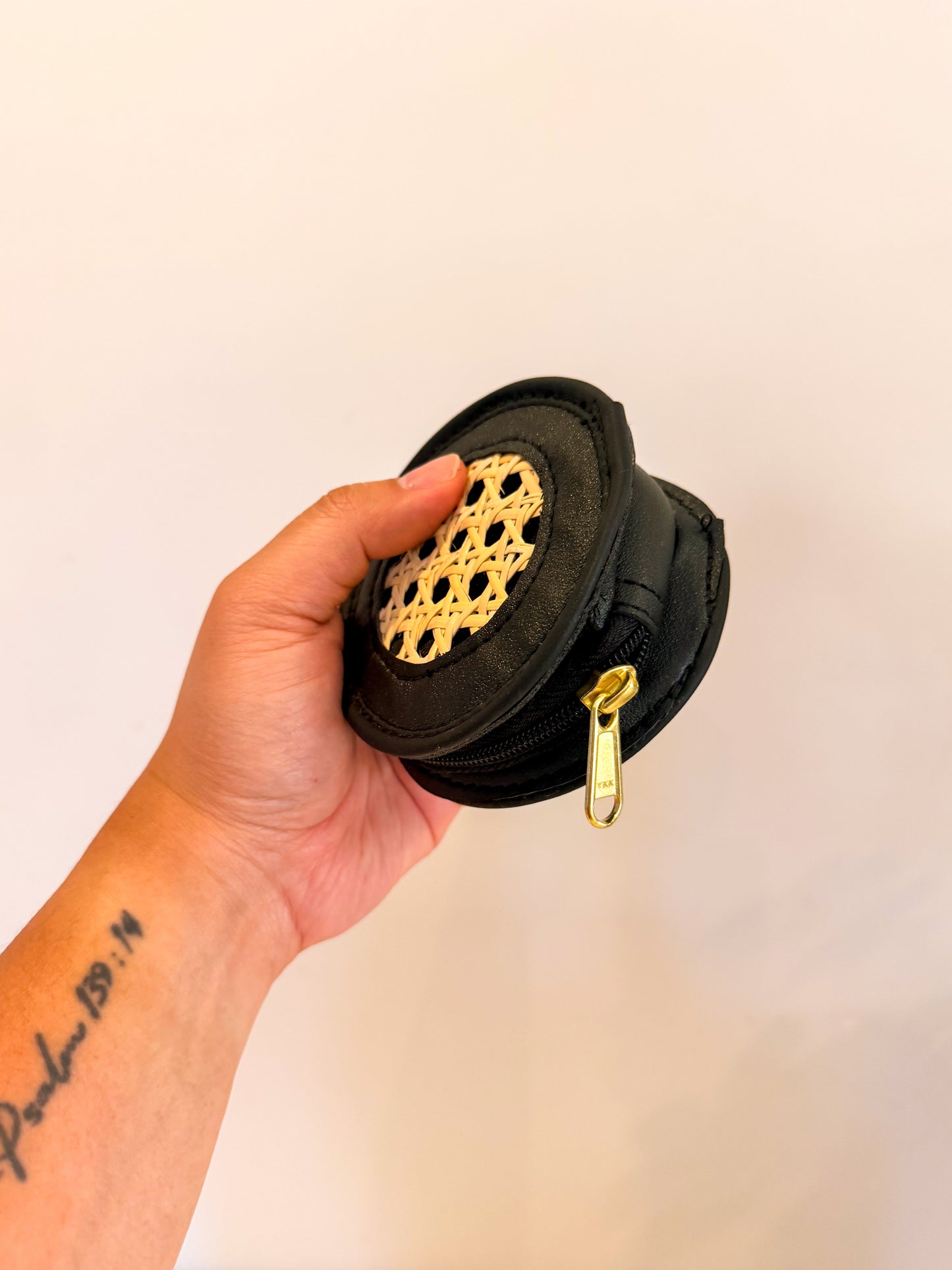 Rattan Coin Purse (Black)