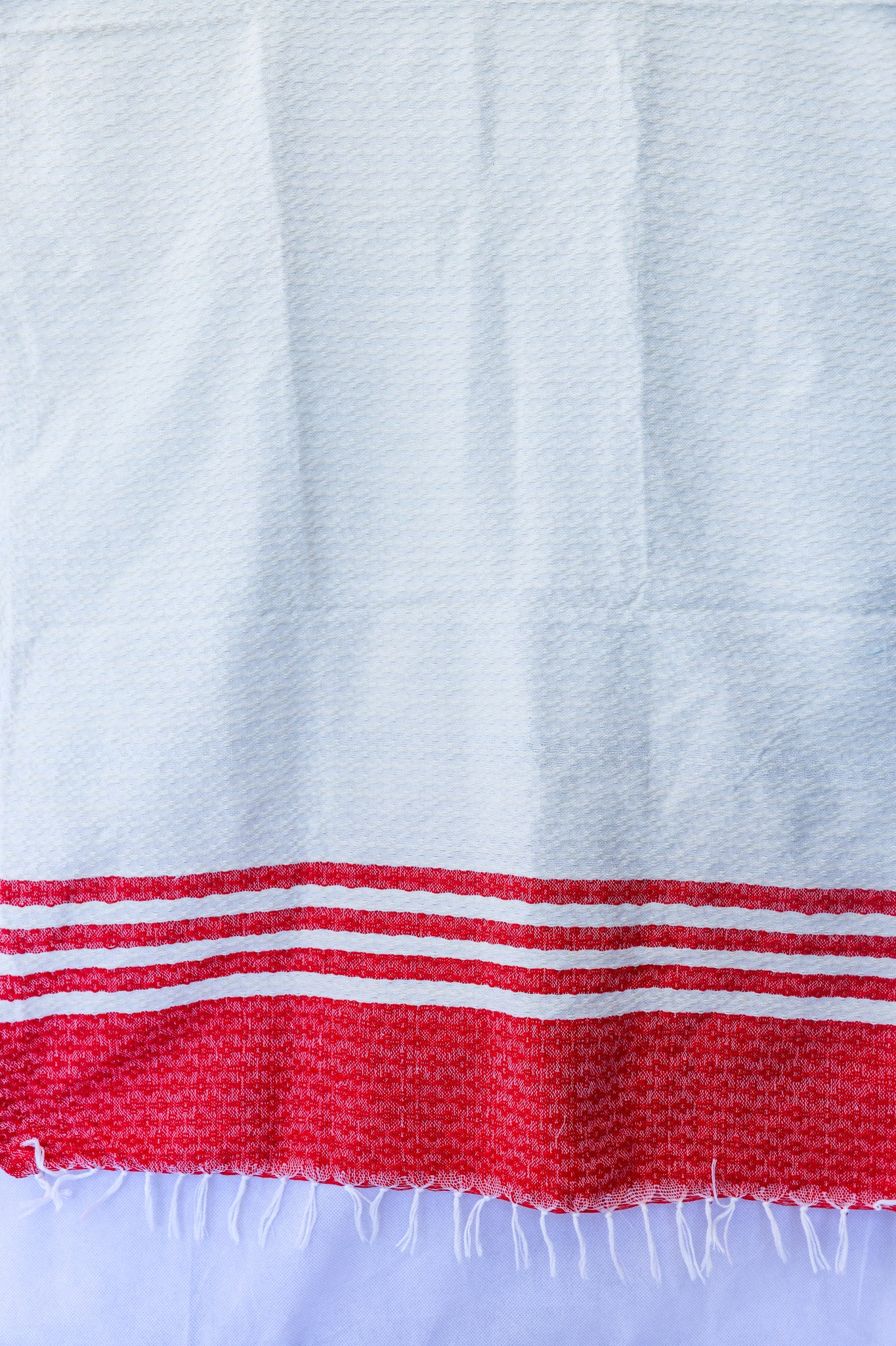 Inabel Bath Towel / Beach Towel (Red & White) | The Pino Collection