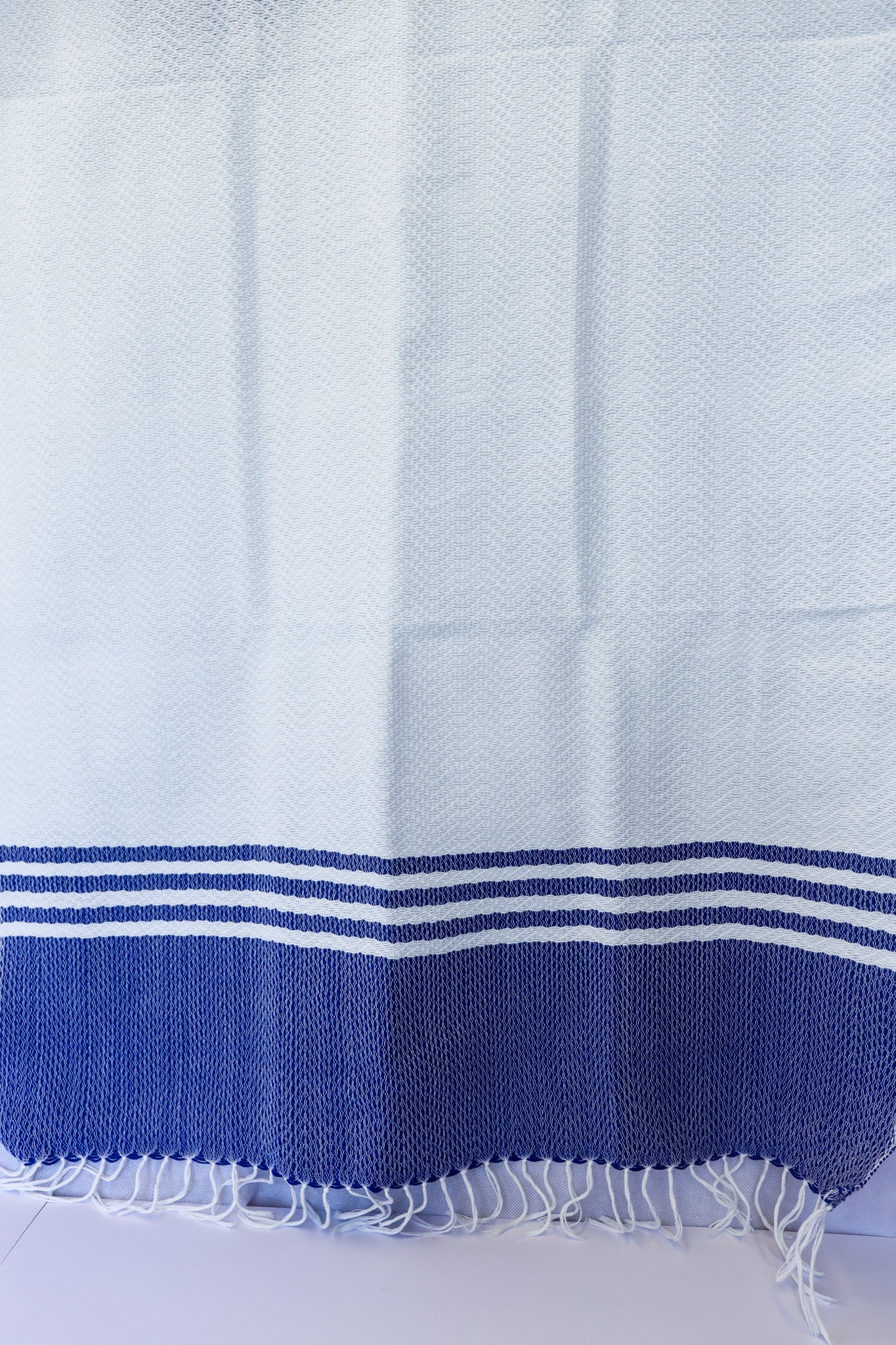 Inabel Bath Towel / Beach Towel (Blue & White) | The Pino Collection