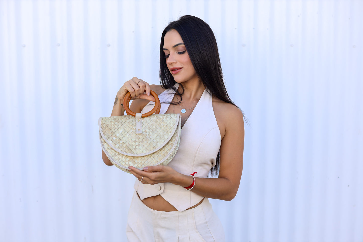 Pandan Leaves Handbag (Cream) | The Pino Collection