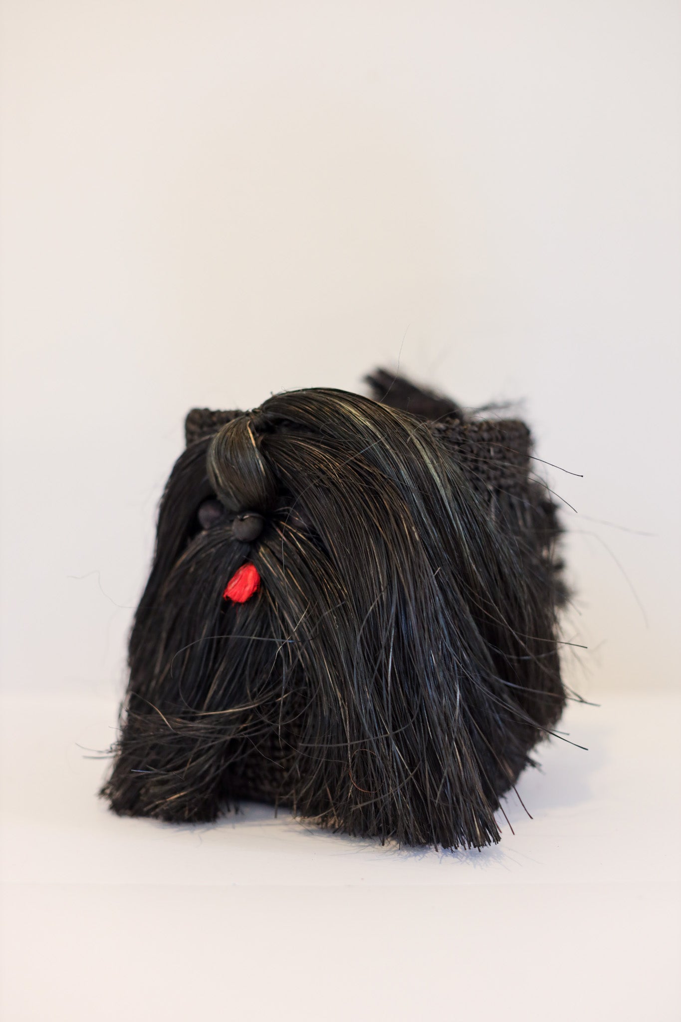 Black Shih Tzu Puppy Abaca Animal Planter | The Pino Collection