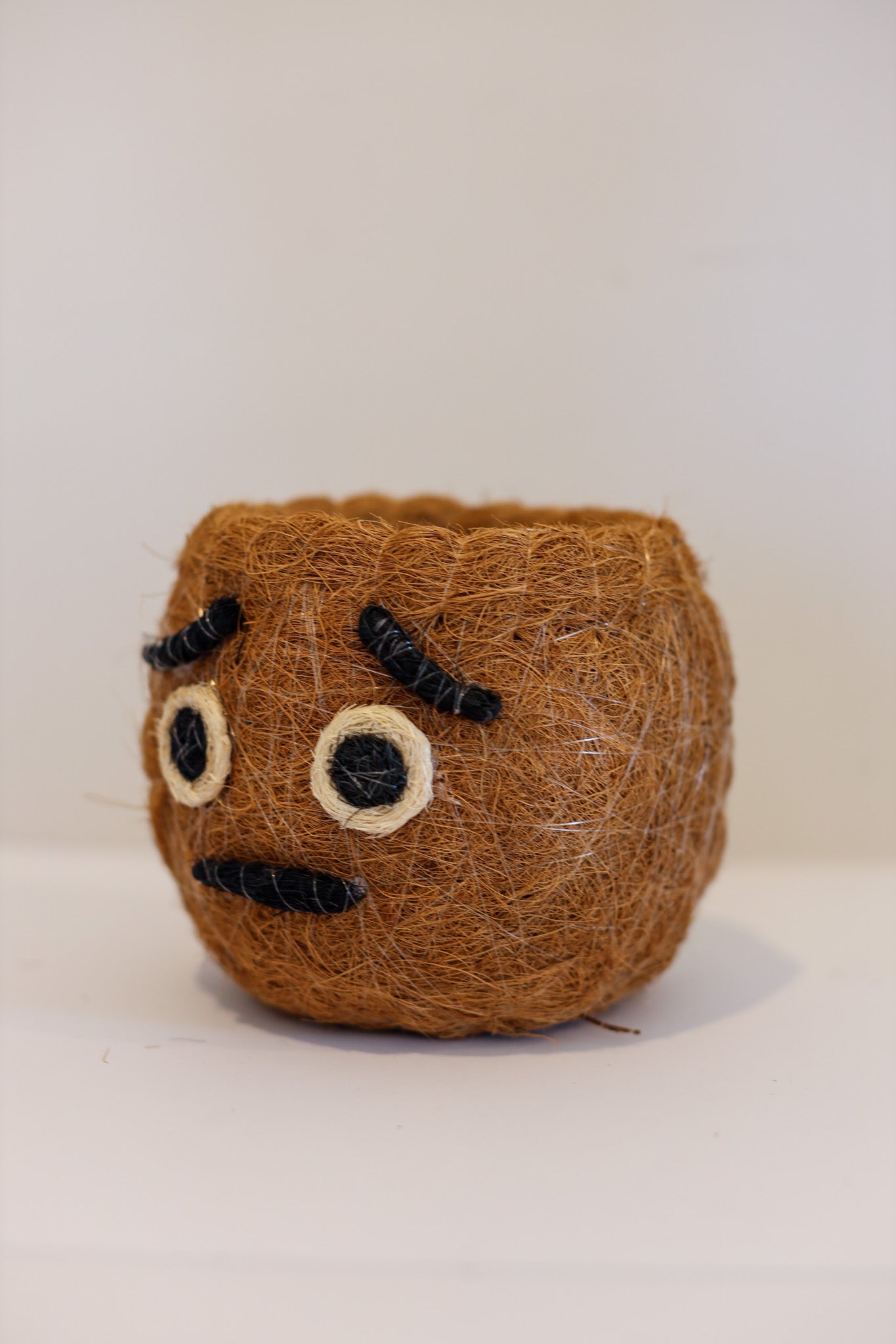 Anxious Emoji - Coco Coir Animal Planter & Wine Bottle Holder | The Pino Collection