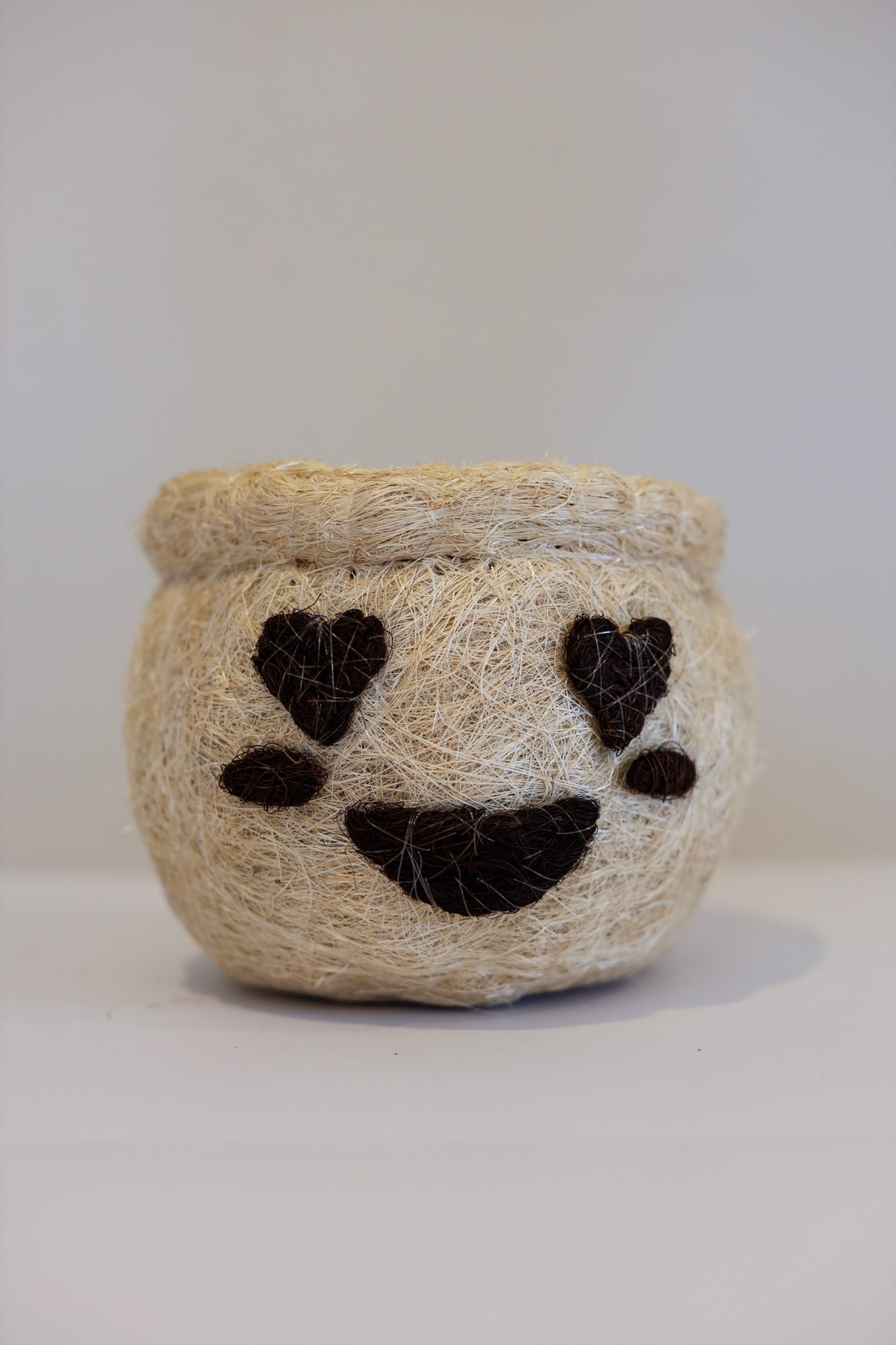 Heart Eyes Emoji - Coco Coir Animal Planter & Wine Bottle Holder | The Pino Collection