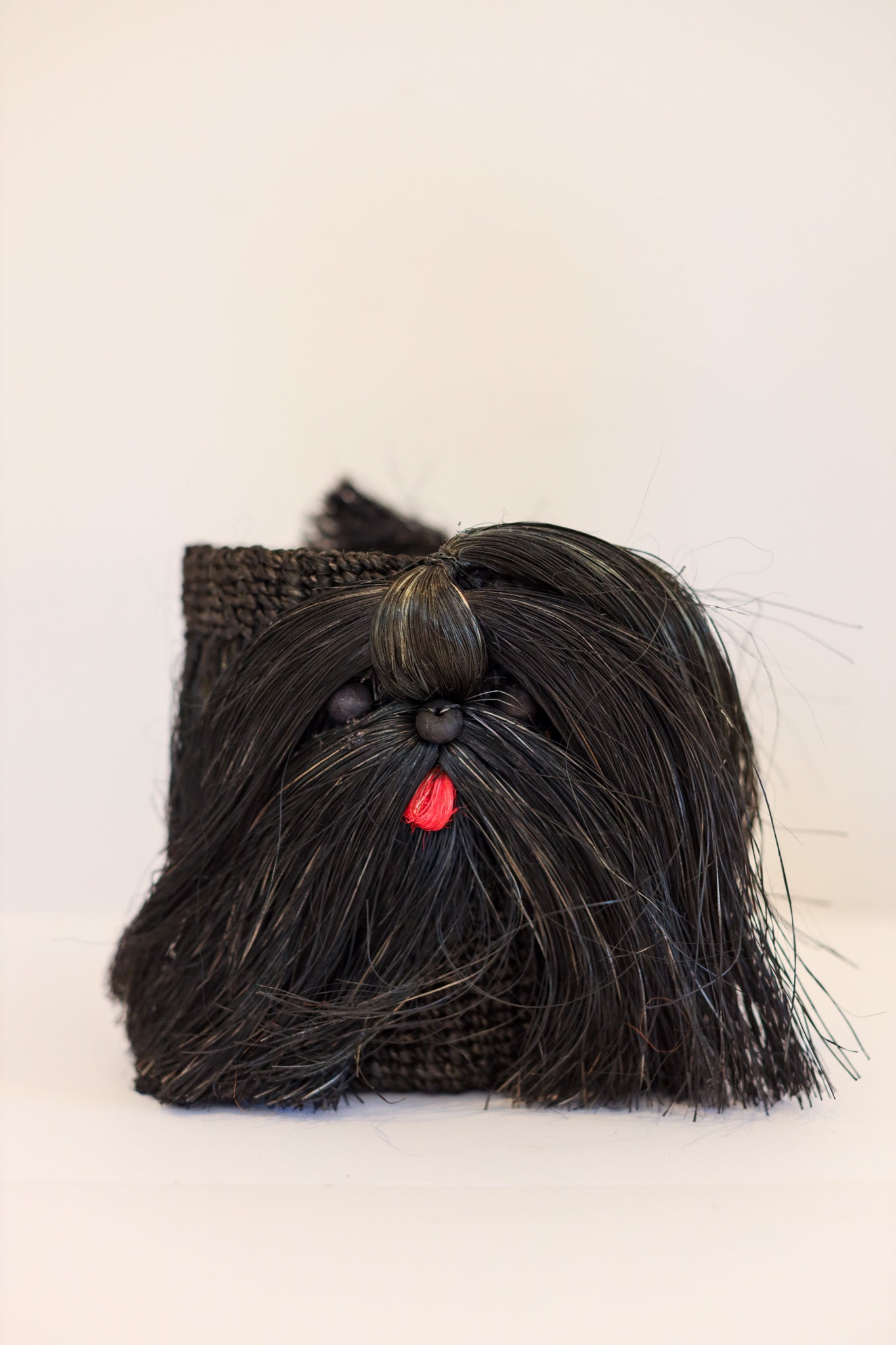 Black Shih Tzu Puppy Abaca Animal Planter | The Pino Collection