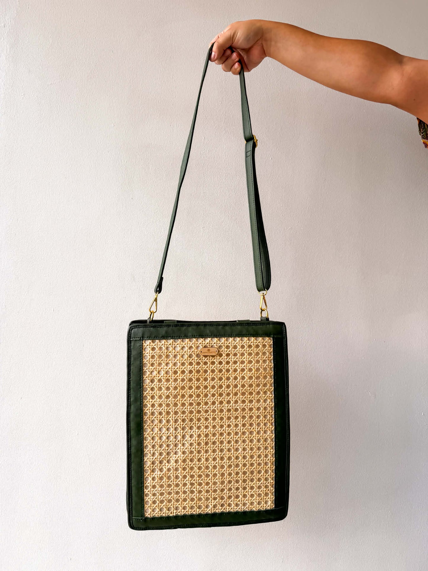 Lakbay (Green) | Male Rattan Tote Bag