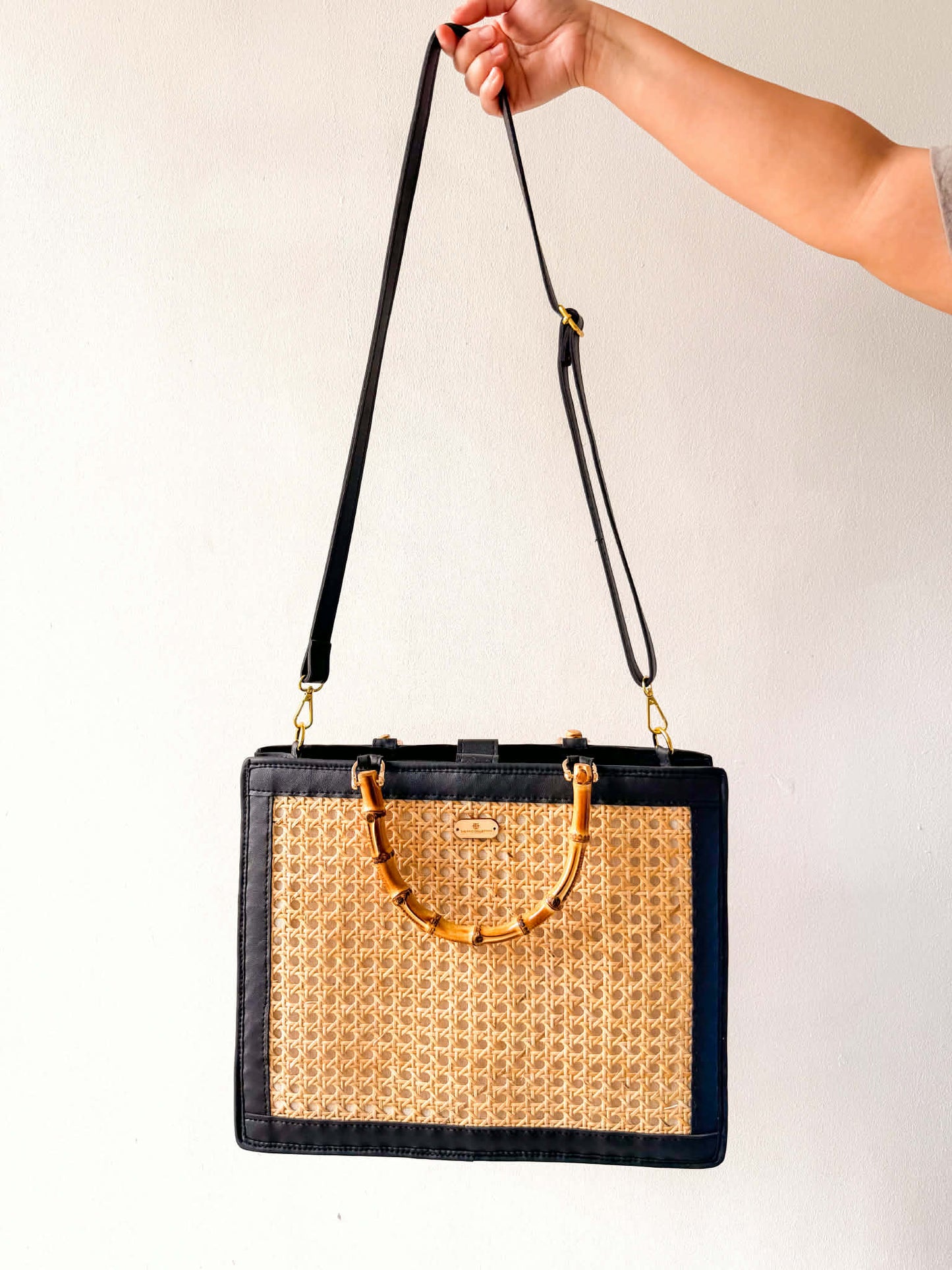 Yari (Black) | Solihiya Rattan Bag